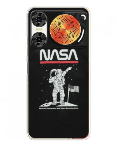 Чехол для ZTE Nubia Music 2 с картинкой «NASA — шагаем по Луне»