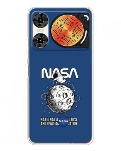 Чехол для ZTE Nubia Music 2 с картинкой «NASA — лунная миссия»