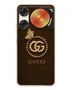 Чехол для ZTE Nubia Music 2 с картинкой «Gucci — золотая бабочка»