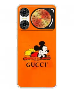 Чехол для ZTE Nubia Music 2 с картинкой «Микки Маус Gucci — оранж»