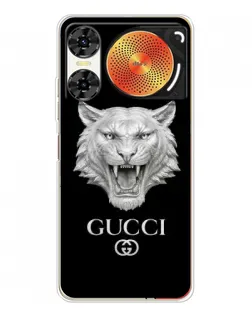 Чехол для ZTE Nubia Music 2 с картинкой «Gucci — серебряный лев»
