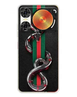 Чехол для ZTE Nubia Music 2 с картинкой «Gucci — змея на полосе»