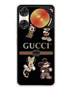 Чехол для ZTE Nubia Music 2 с картинкой «Gucci — герои Disney и монограмма»