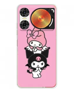 Чехол для ZTE Nubia Music 2 с картинкой «My Melody и Kuromi» Чехол для ZTE Nubia Music 2 с картинкой «My Melody и Kuromi»