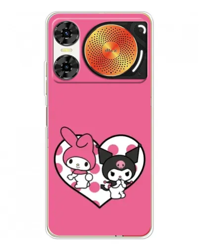 Чехол для ZTE Nubia Music 2 с картинкой «Kuromi и My Melody» Чехол для ZTE Nubia Music 2 с картинкой «Kuromi и My Melody»