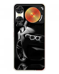 Чехол для ZTE Nubia Music 2 с картинкой «Черная BMW — профиль»
