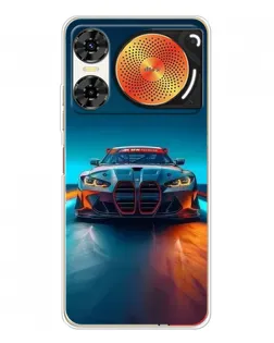 Чехол для ZTE Nubia Music 2 с картинкой «BMW — огни неона»