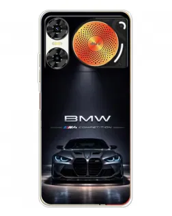 Чехол для ZTE Nubia Music 2 с картинкой «BMW сквозь ночной город»
