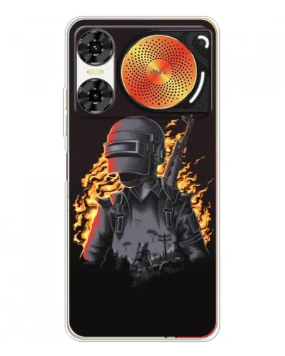 Чехол для ZTE Nubia Music 2 с картинкой «PUBG — огненный силуэт» Чехол для ZTE Nubia Music 2 с картинкой «PUBG — огненный силуэт»