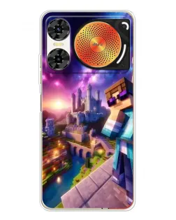 Чехол для ZTE Nubia Music 2 с картинкой «Стив и космос» Чехол для ZTE Nubia Music 2 с картинкой «Стив и космос»