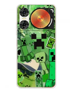 Чехол для ZTE Nubia Music 2 с картинкой «Криперы Minecraft» Чехол для ZTE Nubia Music 2 с картинкой «Криперы Minecraft»