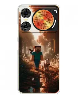 Чехол для ZTE Nubia Music 2 с картинкой «Стив в лесу» Чехол для ZTE Nubia Music 2 с картинкой «Стив в лесу»