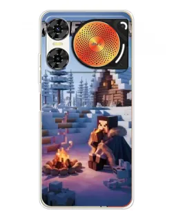 Чехол для ZTE Nubia Music 2 с картинкой «Зимний Minecraft» Чехол для ZTE Nubia Music 2 с картинкой «Зимний Minecraft»