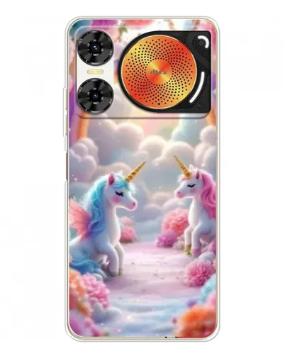 Чехол для ZTE Nubia Music 2 с картинкой «Радуга и единороги» Чехол для ZTE Nubia Music 2 с картинкой «Радуга и единороги»