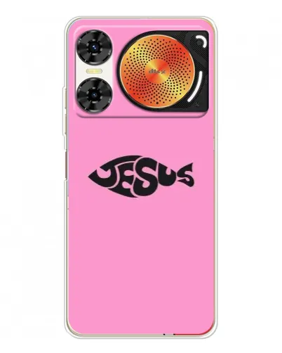 Чехол для ZTE Nubia Music 2 с картинкой «Розовый символ Jesus» Чехол для ZTE Nubia Music 2 с картинкой «Розовый символ Jesus»