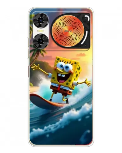 Чехол для ZTE Nubia Music 2 с картинкой «Губка Боб серфингист» Чехол для ZTE Nubia Music 2 с картинкой «Губка Боб серфингист»
