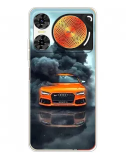 Чехол для ZTE Nubia Music 2 с картинкой «Audi в облаках дыма»