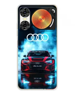 Чехол для ZTE Nubia Music 2 с картинкой «Audi Sport — неон»
