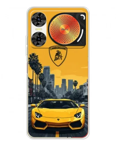 Чехол для ZTE Nubia Music 2 с картинкой «Желтый Lamborghini город» Чехол для ZTE Nubia Music 2 с картинкой «Желтый Lamborghini город»