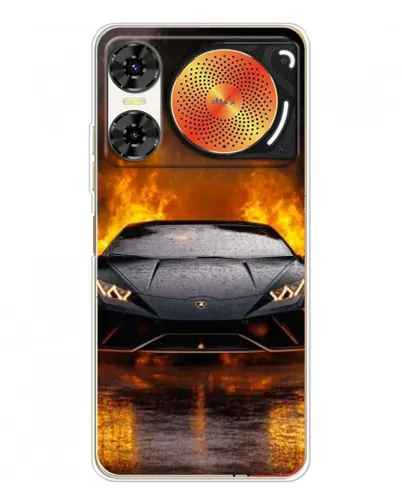 Чехол для ZTE Nubia Music 2 с картинкой «Lamborghini в огне» Чехол для ZTE Nubia Music 2 с картинкой «Lamborghini в огне»