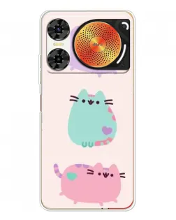 Чехол для ZTE Nubia Music 2 с картинкой «Pusheen трио» Чехол для ZTE Nubia Music 2 с картинкой «Pusheen трио»