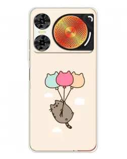 Чехол для ZTE Nubia Music 2 с картинкой «Пушин на шариках» Чехол для ZTE Nubia Music 2 с картинкой «Пушин на шариках»
