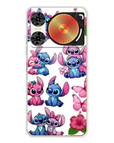 Чехол для ZTE Nubia Music 2 с картинкой «Стикеры Stitch и Angel» Чехол для ZTE Nubia Music 2 с картинкой «Стикеры Stitch и Angel»