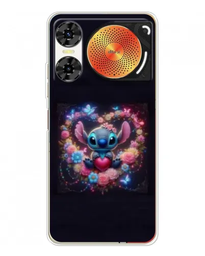 Чехол для ZTE Nubia Music 2 с картинкой «Stitch в цветах» Чехол для ZTE Nubia Music 2 с картинкой «Stitch в цветах»