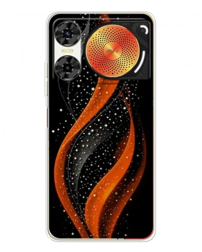 Чехол для ZTE Nubia Music 2 с картинкой «Огненная звездная волна»