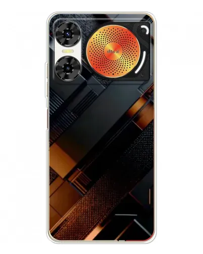 Чехол для ZTE Nubia Music 2 с картинкой «Черные геометрические блоки»