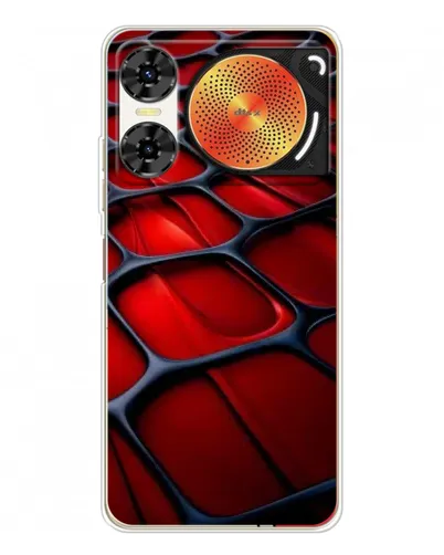Чехол для ZTE Nubia Music 2 с картинкой «Красная глянцевая сетка»