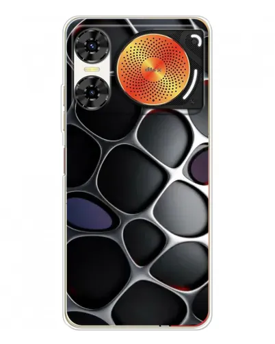 Чехол для ZTE Nubia Music 2 с картинкой «Объемная темная решетка»