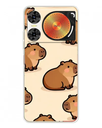 Чехол для ZTE Nubia Music 2 с картинкой «Паттерн милых капибар» Чехол для ZTE Nubia Music 2 с картинкой «Паттерн милых капибар»
