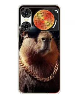 Чехол для ZTE Nubia Music 2 с картинкой «Капибара золотая цепь»