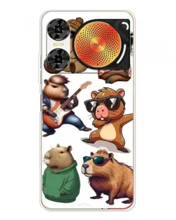 Чехол для ZTE Nubia Music 2 с картинкой «Крутые капибары музыканты»