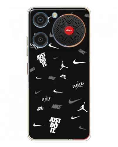 Чехол для ZTE Nubia Music с картинкой «Nike Black Pattern» Чехол для ZTE Nubia Music с картинкой «Nike Black Pattern»