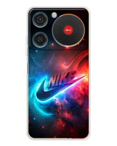 Чехол для ZTE Nubia Music с картинкой «Огненный логотип Nike»
