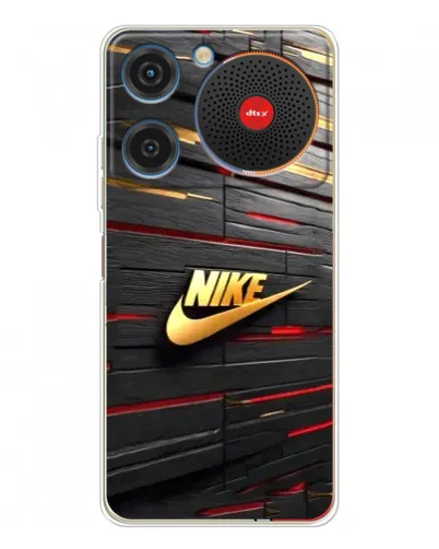 Чехол для ZTE Nubia Music с картинкой «Золотой Nike на металле»