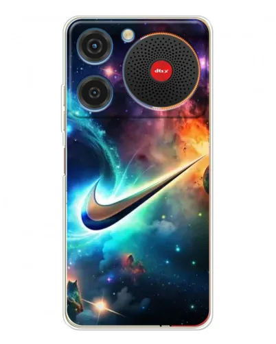 Чехол для ZTE Nubia Music с картинкой «Космический Nike Swoosh»