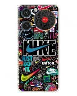 Чехол для ZTE Nubia Music с картинкой «Яркий коллаж Nike»