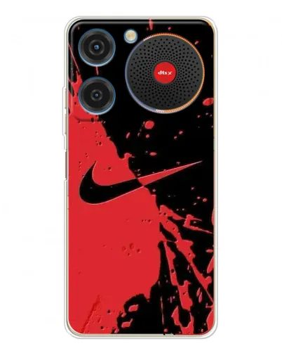 Чехол для ZTE Nubia Music с картинкой «Красные брызги Nike» Чехол для ZTE Nubia Music с картинкой «Красные брызги Nike»