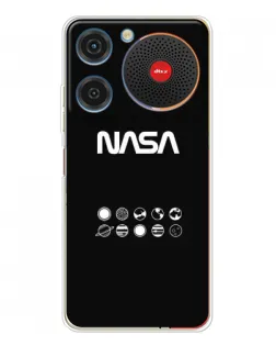 Чехол для ZTE Nubia Music с картинкой «NASA — технический принт» Чехол для ZTE Nubia Music с картинкой «NASA — технический принт»