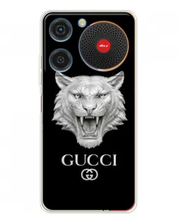 Чехол для ZTE Nubia Music с картинкой «Gucci — серебряный лев»