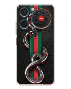 Чехол для ZTE Nubia Music с картинкой «Gucci — змея на полосе»