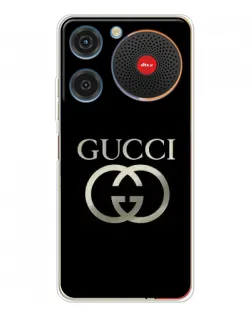 Чехол для ZTE Nubia Music с картинкой «Gucci — золото на черном»