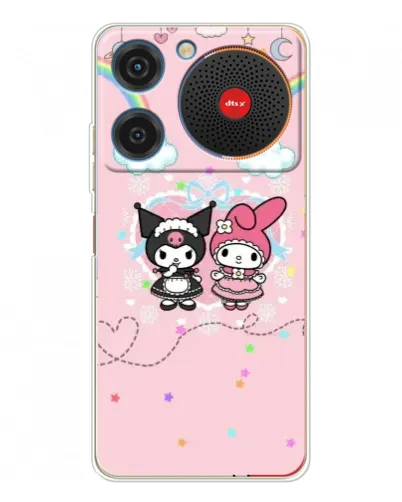 Чехол для ZTE Nubia Music с картинкой «My Melody и Kuromi»