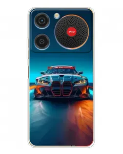 Чехол для ZTE Nubia Music с картинкой «BMW — огни неона»