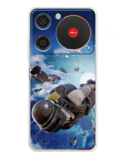 Чехол для ZTE Nubia Music с картинкой «Десант PUBG — прыжок» Чехол для ZTE Nubia Music с картинкой «Десант PUBG — прыжок»
