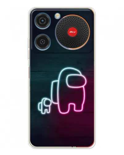 Чехол для ZTE Nubia Music с картинкой «Among Us неон-арт»