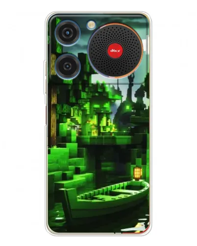 Чехол для ZTE Nubia Music с картинкой «Minecraft лесной пейзаж»